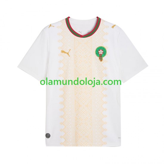 Camisola Marrocos Homem Equipamento Segundo Copa do Mundo 2026 Manga Curta